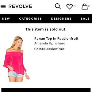 Amanda Uprichard Size M Ronan Silk off the shoulder top